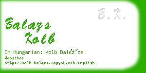 balazs kolb business card